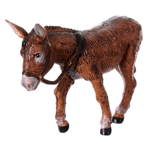 Estatueta burro de pé presépio Fontanini 12 cm PVC 3