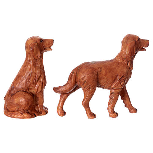 Hundepaar, sortiert, Krippenfiguren, PVC, Fontanini, 9,5 cm 3