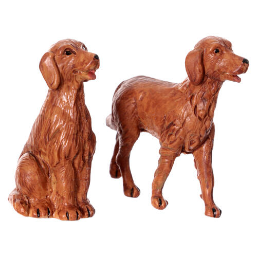 Para figurek psów, Fontanini, pvc, do szopki 9,5 cm, różne modele 2