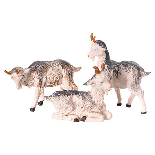 Conjunto 3 cabras diferentes Fontanini PVC presépio 9,5 cm 1