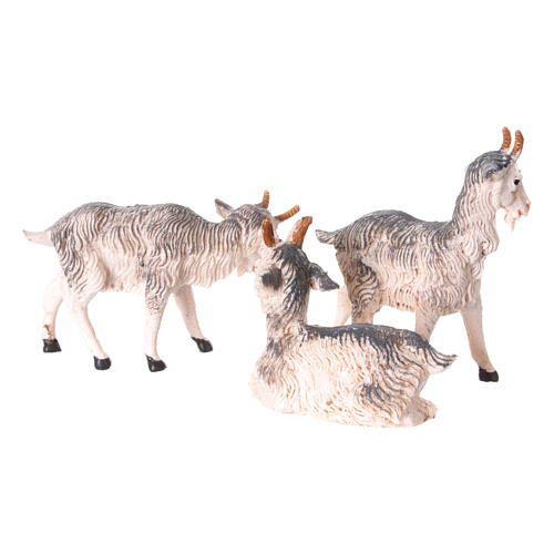 Conjunto 3 cabras diferentes Fontanini PVC presépio 9,5 cm 3