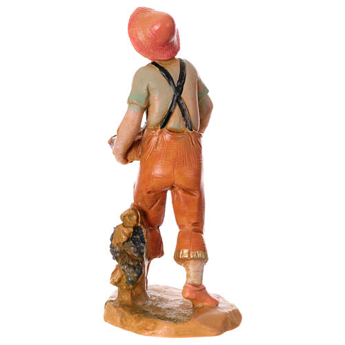 Estatueta rapaz com cesto de uva presépio Fontanini 9,5 cm PVC 3