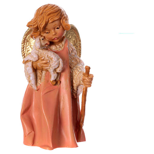 Anioł z owieczką, Fontanini, PVC, do szopki 12 cm 1