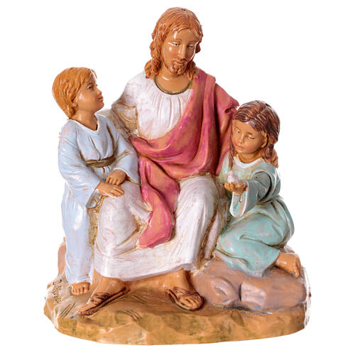 Christus mit den Kindern, Figur für Osterkrippe, PVC, Fontanini, 12 cm 1