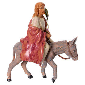 Estatua Jesús Domingo de Ramos burro Fontanini belén 12 cm