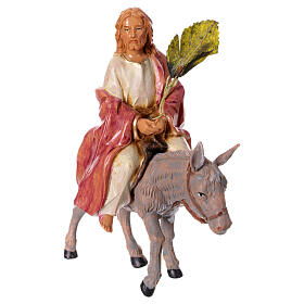Estatua Jesús Domingo de Ramos burro Fontanini belén 12 cm