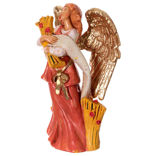 Angelo in piedi con grano Fontanini presepe 12 cm dipinto a mano 2