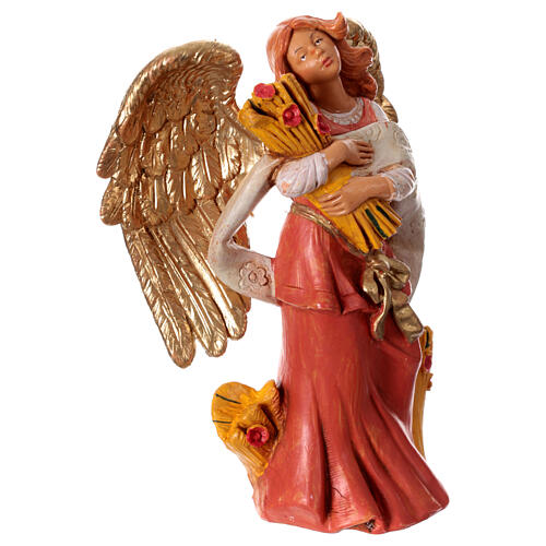 Angelo in piedi con grano Fontanini presepe 12 cm dipinto a mano 3