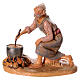 Pasterz gotujący, figurka Fontanini do szopki 12 cm, PVC, z garnkiem s1