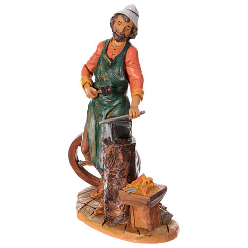 Fabbro presepe Fontanini 30 cm pvc dipinto a mano 3