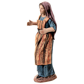 Vendedora estatua belén 14 cm resina pintada a mano
