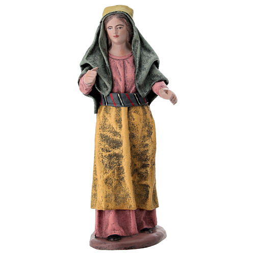Vendedora estátua presépio 14 cm resina pintada à mão 5