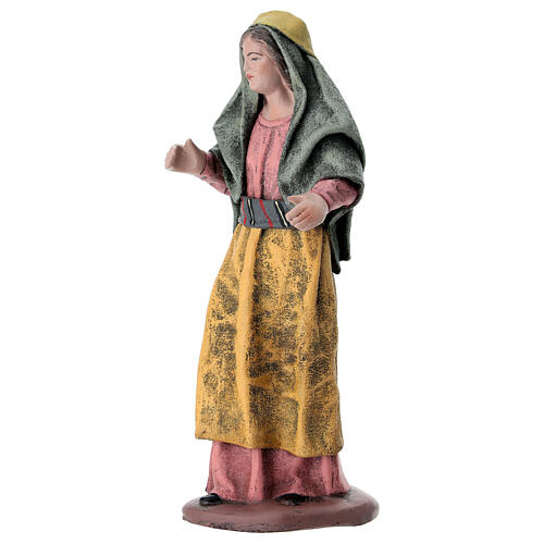 Vendedora estátua presépio 14 cm resina pintada à mão 6