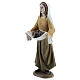 Shepherdess with grapes painted resin nativity scene 11 cm s2