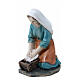 Statua lavandaia in ginocchio presepe 11 cm resina dipinta s2