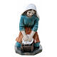Kneeling washerwoman nativity statue 11 cm painted resin s1