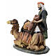Cammello cammelliere presepe 11 cm resina dipinta s4
