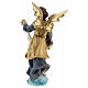 Angelo gloria presepe 11 cm resina dipinta s4