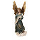 Statua angelo gloria presepe 8 cm ali dorate resina s1