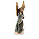 Statua angelo gloria presepe 8 cm ali dorate resina s3
