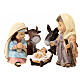 Children's nativity set 9 cm 5 pcs painted resin s1