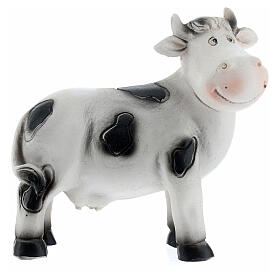 Kuh, Tierfigur, für 9 cm Krippe, Resin bemalt