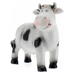 Vaca belén baby 9 cm resina pintada