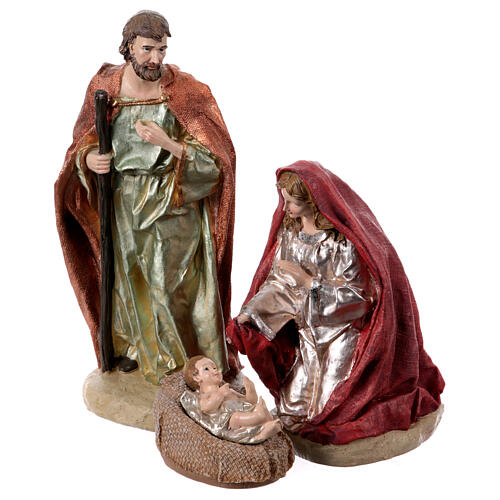 Complete resin Nativity Scene of 30 cm, hand-painted, set of 9 2