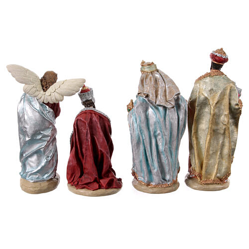 Complete resin Nativity Scene of 30 cm, hand-painted, set of 9 11
