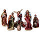 Complete resin Nativity Scene of 30 cm, hand-painted, set of 9 s1