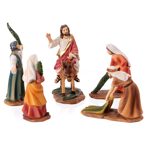 Entry into Jerusalem, set of 5 resin figurines for 10 cm Easter Creche 3