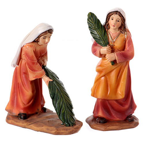 Entry into Jerusalem, set of 5 resin figurines for 10 cm Easter Creche 6