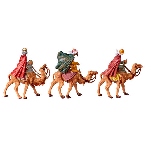 Set tres Reyes Magos en caballo belén 4 cm Fontanini 3