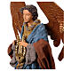 Angel with lyre, Winter Elegance, resin and fabric, h 45 cm s4