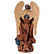 Angel with lyre, Winter Elegance, resin and fabric, h 45 cm s7