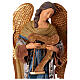 Angel with harp, Winter Elegance, resin and fabric, h 60 cm s2