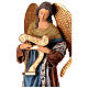 Angel with harp, Winter Elegance, resin and fabric, h 60 cm s4