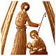 Nativity with arch, old gold metal, Antique Splendor collection, 80x50x15 cm s4