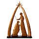 Nativity with arch, old gold metal, Antique Splendor collection, 80x50x15 cm s6