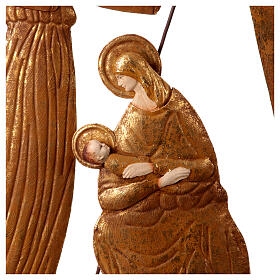 Natividade com arco metal ouro antigo Antique Splendor 80x50x15 cm