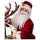 Père Noël avec elfe traineau lumières mouvement musique 55x80x20 cm s3