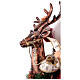 Santa Claus on reindeer with lights motion music, 55x80x20 cm s5