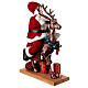 Santa Claus on reindeer with lights motion music, 55x80x20 cm s6