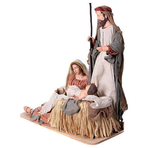 Nativity Holy Family statue Earth fabric resin nativity h 90 cm 3