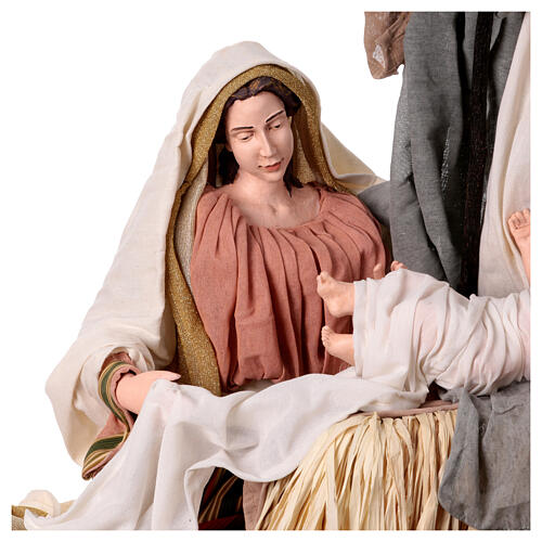 Nativity Holy Family statue Earth fabric resin nativity h 90 cm 4