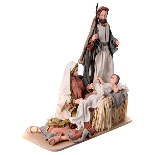 Nativity Holy Family statue Earth fabric resin nativity h 90 cm 5