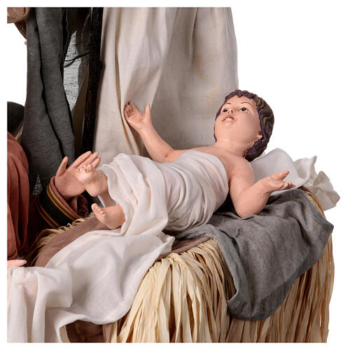 Nativity Holy Family statue Earth fabric resin nativity h 90 cm 7