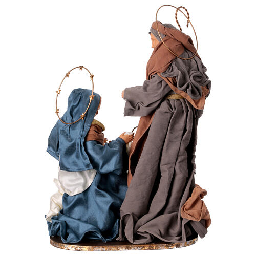 Holy Family Nativity Winter Elegance in resin fabric h 60 cm 7