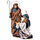 Holy Family Nativity Winter Elegance in resin fabric h 60 cm s3
