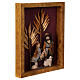 Quadro Natività resina anticato metallo 25x25 cm s3